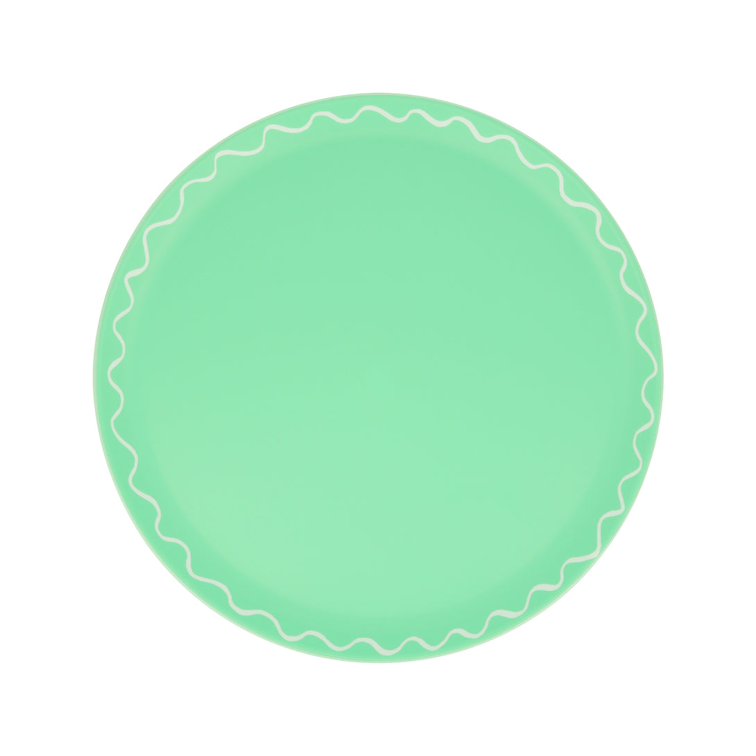 Our reusable side plates come in a pack of 6 colours and are made from recycled plastic.