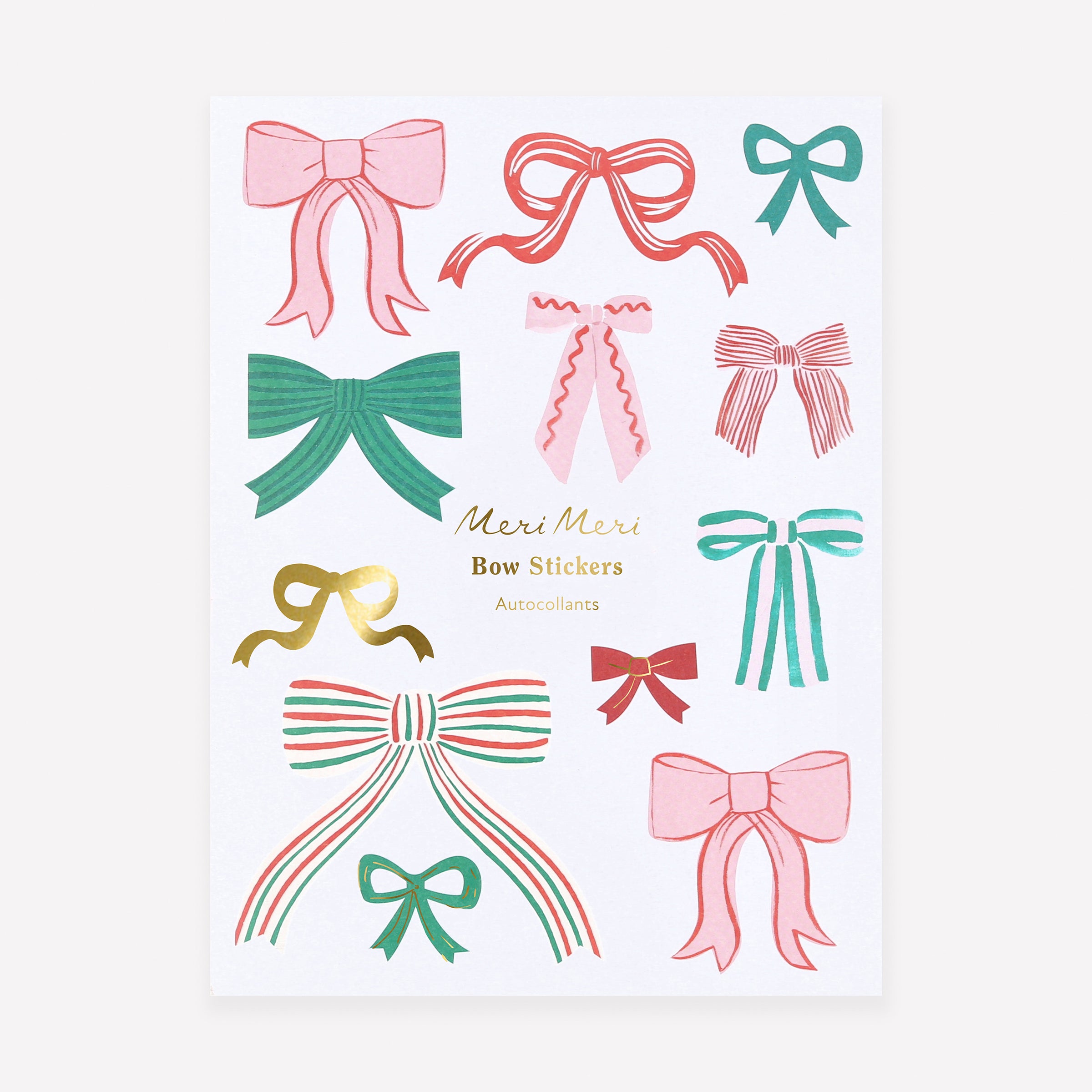 Bow Stickers (x 10 sheets) – Meri Meri UK