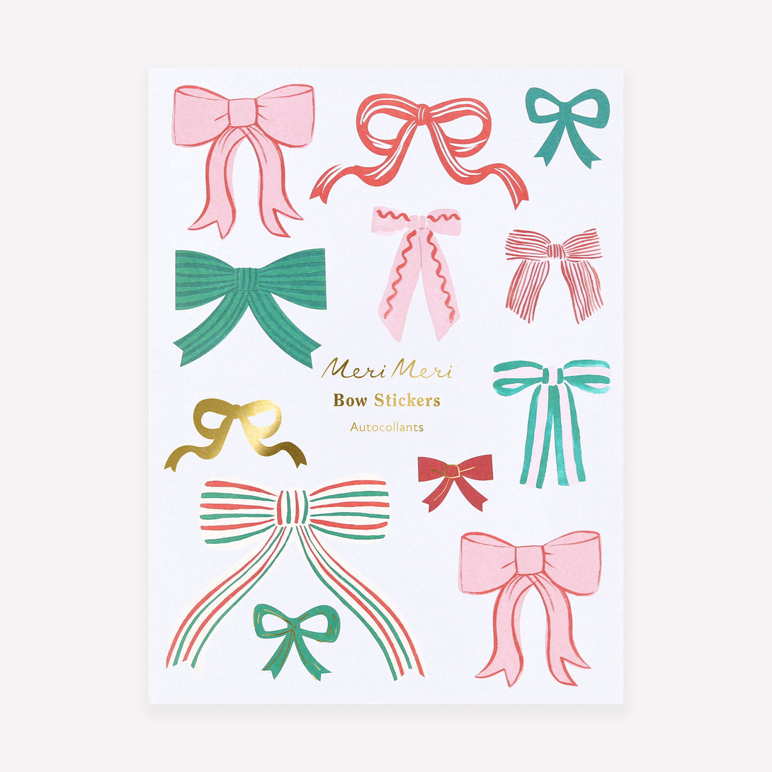 Paper Bow Sticker Bow Stickers (x 10 sheets) – Meri Meri UK