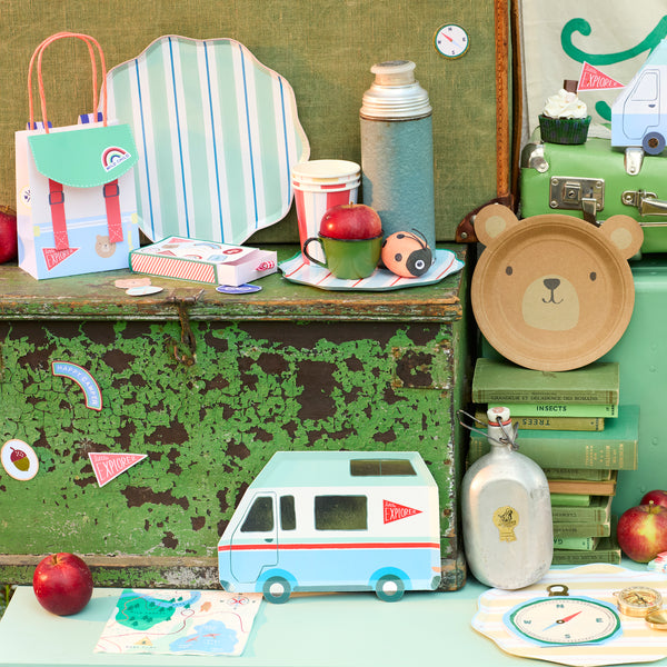 Our party napkins fold out to reveal an adventure map, ideal for outdoor parties and woodland party themes. Image2