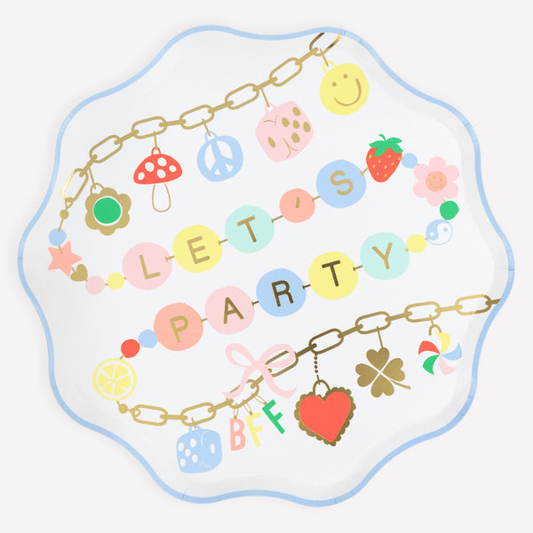 Our special party set feature colourful charm illustations with pops of gold foil, with tableware and party bags for eight and stylish decorations. Image3