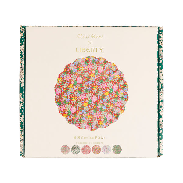 Our small Christmas melamine plates feature 8 Liberty floral print designs in red and green tones for a stylish look, year after year. Image10