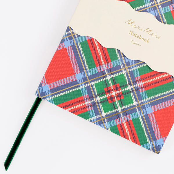 Our Christmas notebook with a tartan design in traditional Christmas colours, is a wonderful gift for a writer. Image3