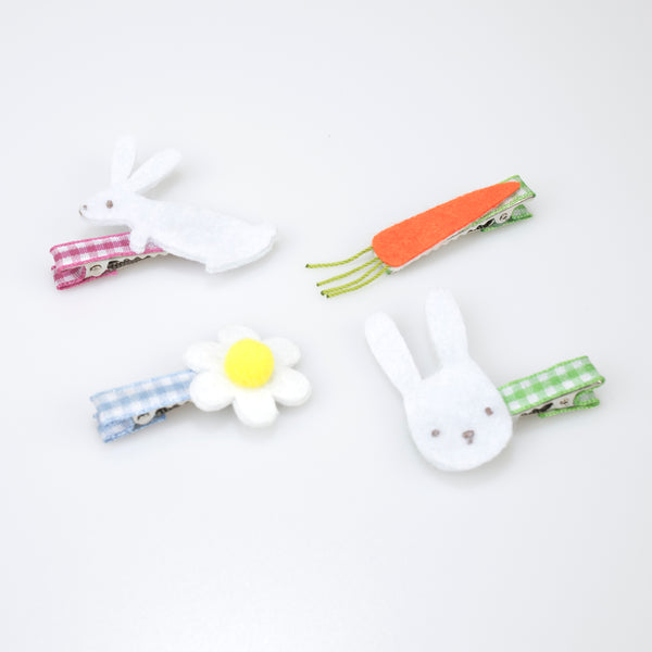 Our felt hair clips, with bunnies, chicks and flowers make wonderful Easter gifts. Image4