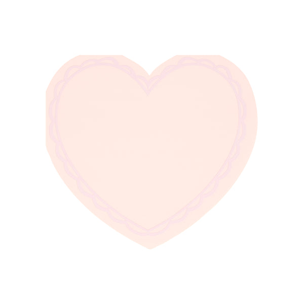 Our party napkins, heart-shaped and with 8 pastel colours, are perfect for a Valentines meal. Image6