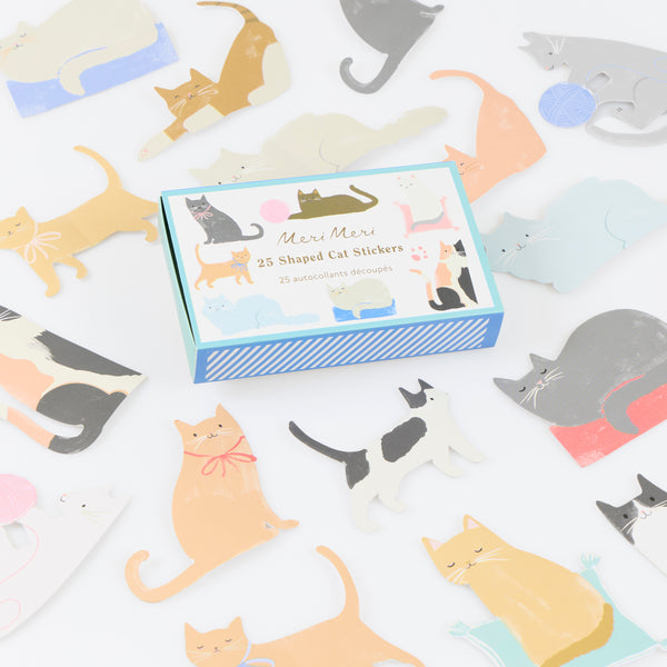 Our adorable stickers are made in the shape of cats, ideal as party favours for a cat party, or to pop into party bags or for activities. For 3+. Image1