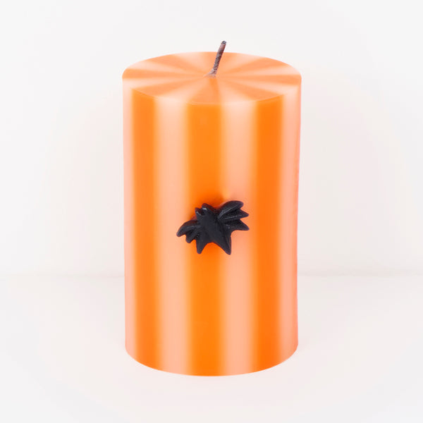Our Halloween candles set of three features striped designs with classic icons of a ghost, bat and pumpkin for  magical decorative touch. Image3
