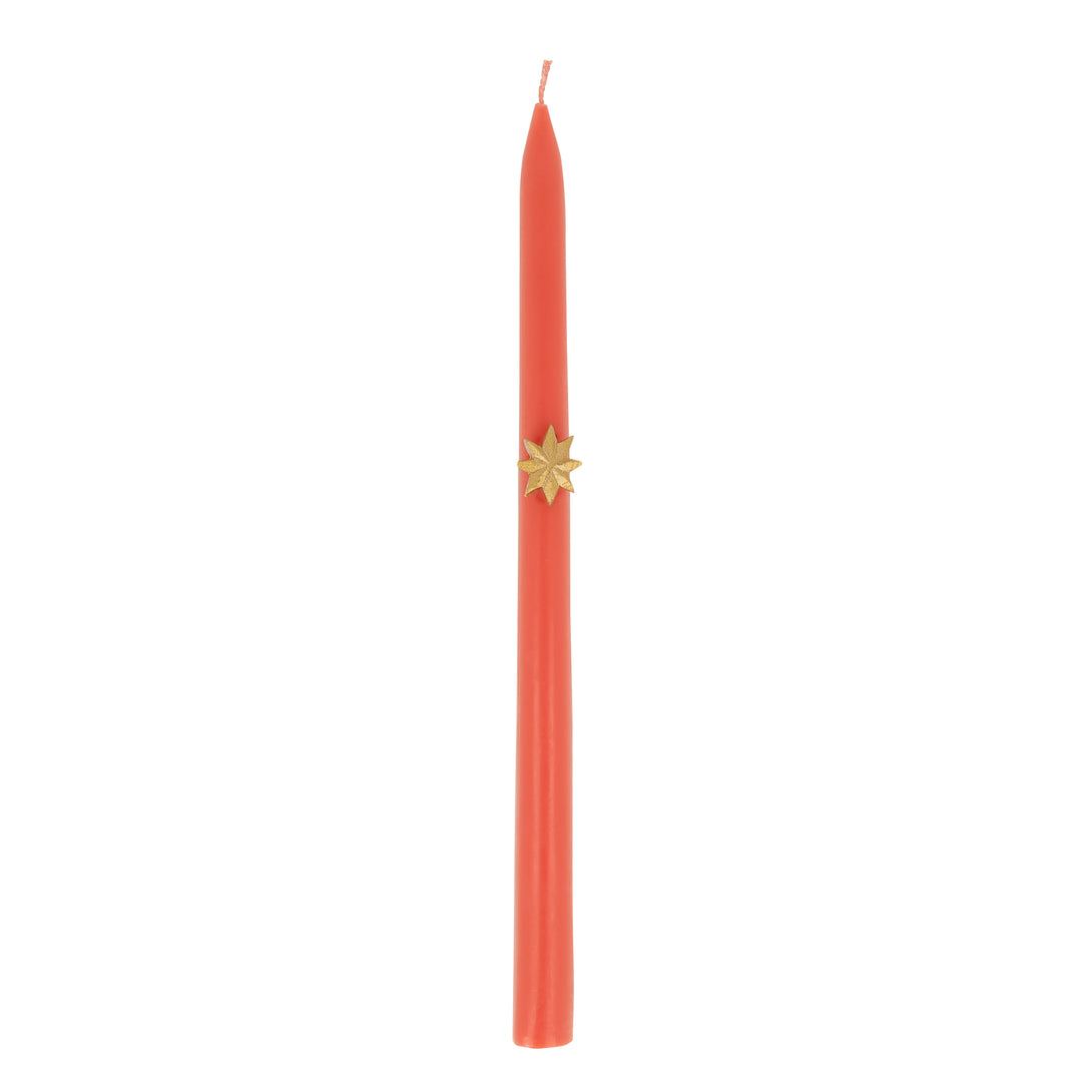 Our Christmas tall candles features gold wax stars and coloured wicks for a sensational effect, a great host gift.