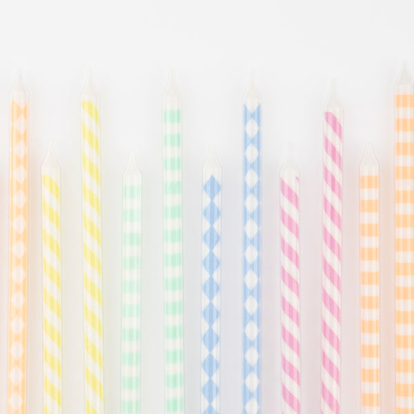 Make your birthday cake look pastel perfect with our pastel candles, instant birthday cake decorations. Image3