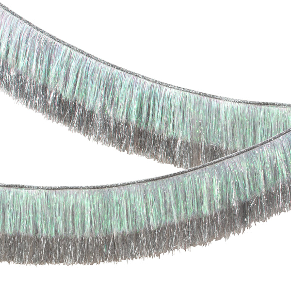 Silver Iridescent Tinsel Fringe Garland Image1