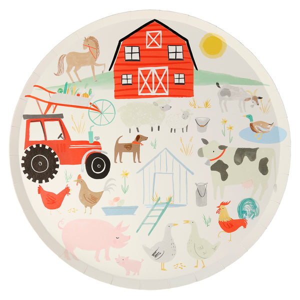 Our farm animal birthday party collection includes party decorations, and farm themed tableware.  Image6