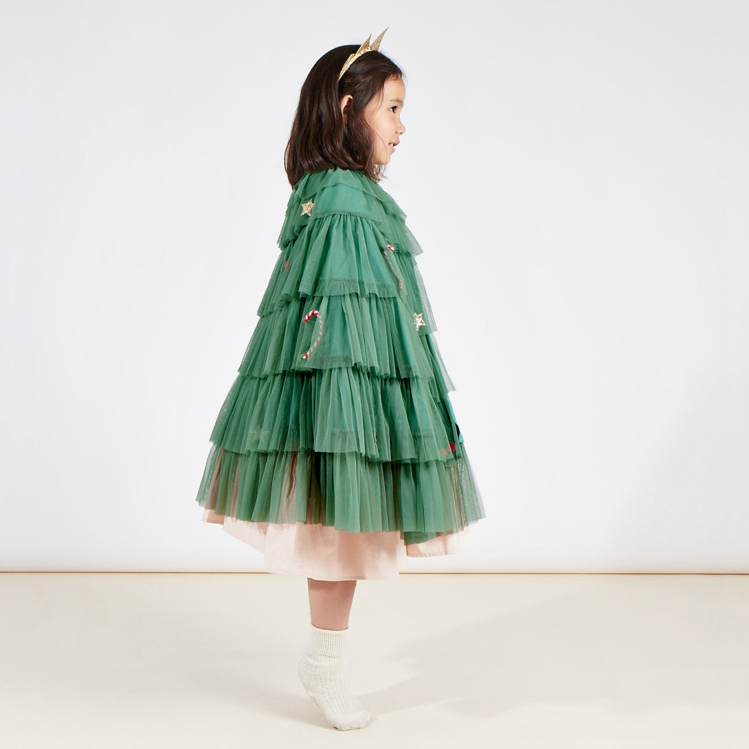 This gorgeous Christmas tree costume is made from tulle with delightful Christmas embellishments Image3