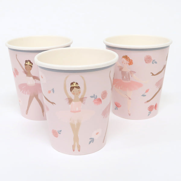 This set includes ballerina decorations for a birthday party, and tableware and a cupcake kit.  Image1