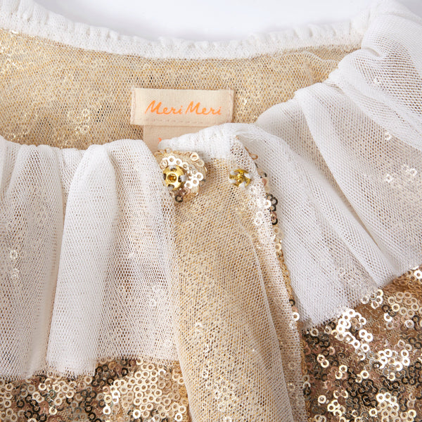 Gold Sparkle Cape Costume Image5