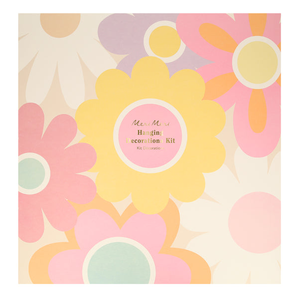 Our flower hanging decorations, with 3D honeycomb centres, are perfect for a pink party, groovy party or summer party Image4