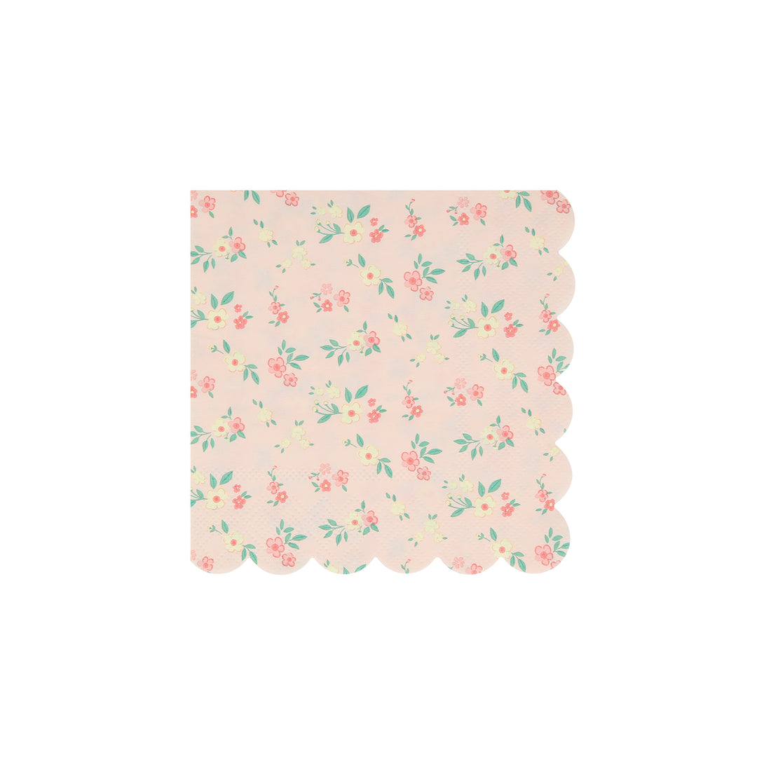 Our paper napkins, in a small size, feature a pretty ditsy floral pattern and 4 vintage pastel colour ways.