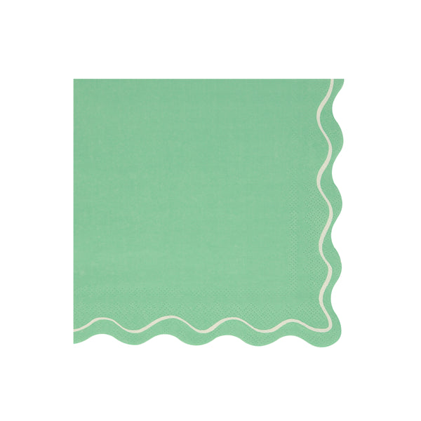 Our paper napkins have gorgeous colours, a scalloped edge and a wavy line design, the perfect party napkins. Image1