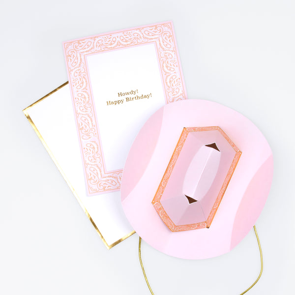 Our western birthday card is also a western hat, the perfect way to send howdy happy birthday greetings. Image2