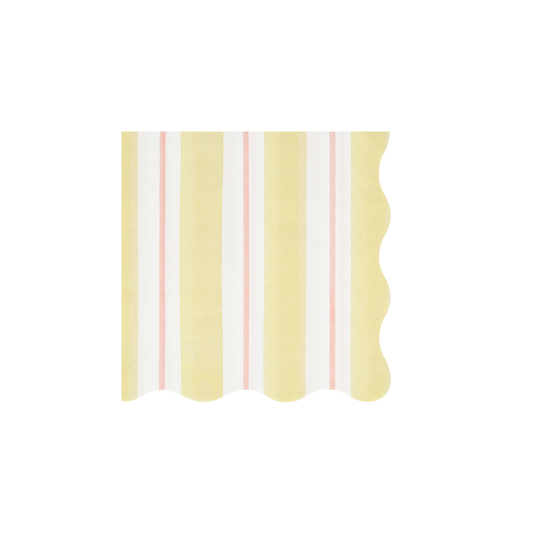 Our striped napkins, crafted from 3-ply paper, are ideal for picnics, garden parties, beach parties and pool parties.