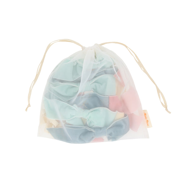 Our velvet bow fabric garland makes a special hanging decoration for a baby shower or bridal shower. Image6