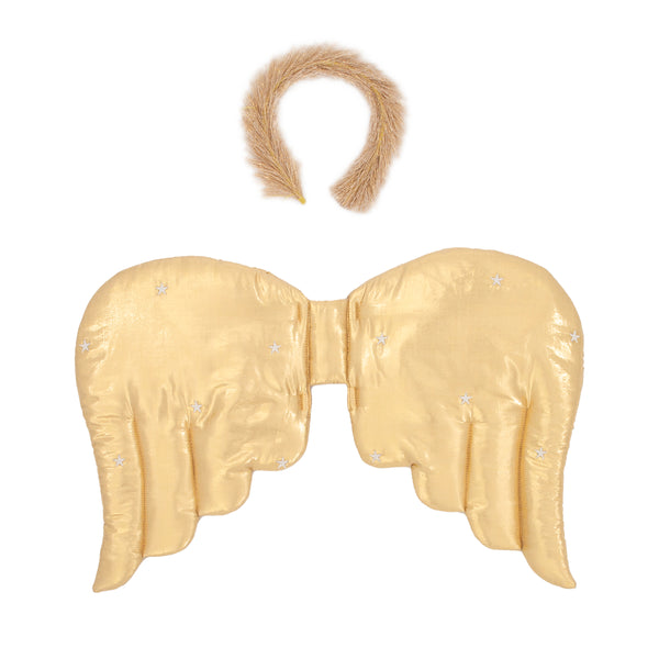 Our gold angel wings and gold angel handband are perfect kids' Christmas costumes. Image6