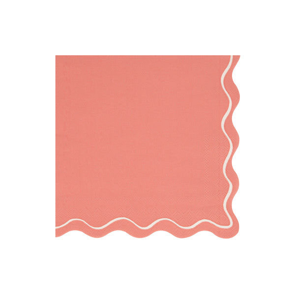 Our paper napkins have gorgeous colours, a scalloped edge and a wavy line design, the perfect party napkins. Image1