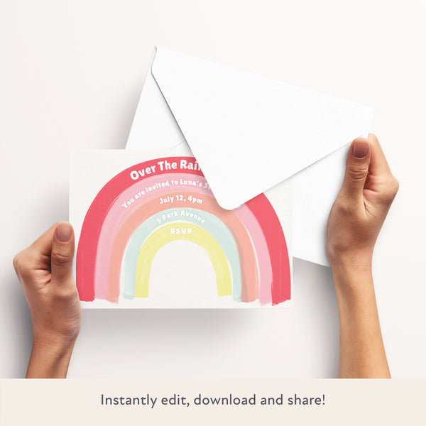 Rainbow Download & Print Invitation
