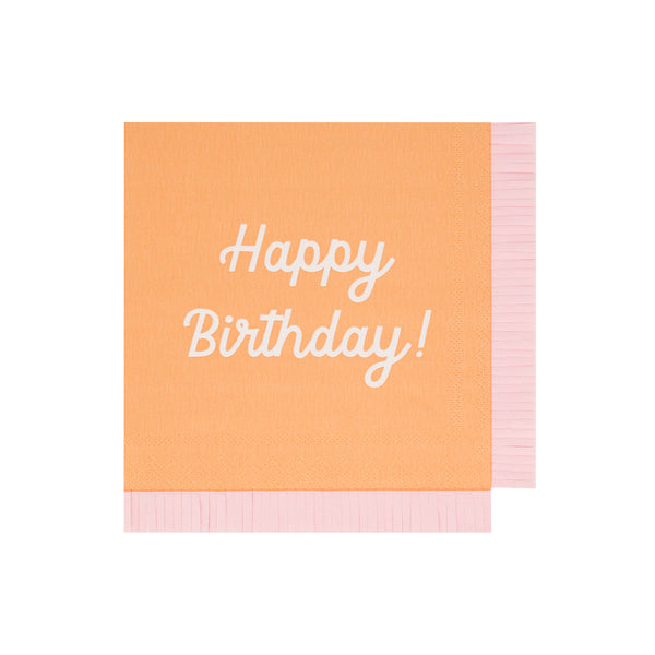 Our paper birthday napkins are made in bright colours with the words Happy Birthday on them. Image4