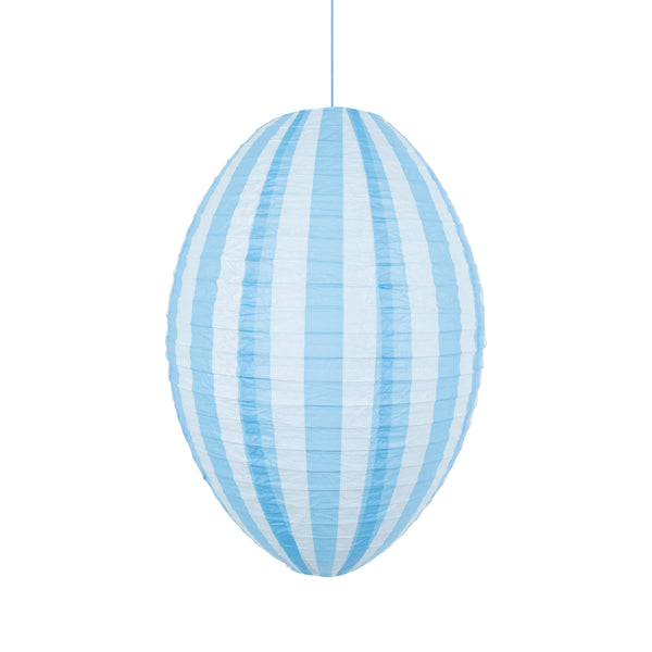 Our striped blue paper lanterns are the perfect hanging decorations for baby showers, birthday parties or all year decorations. Image5