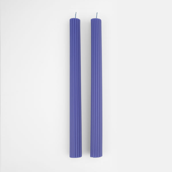 Make your party table look amazing with our ridged blue candles with blue wicks, ideal for any party with a blue theme.