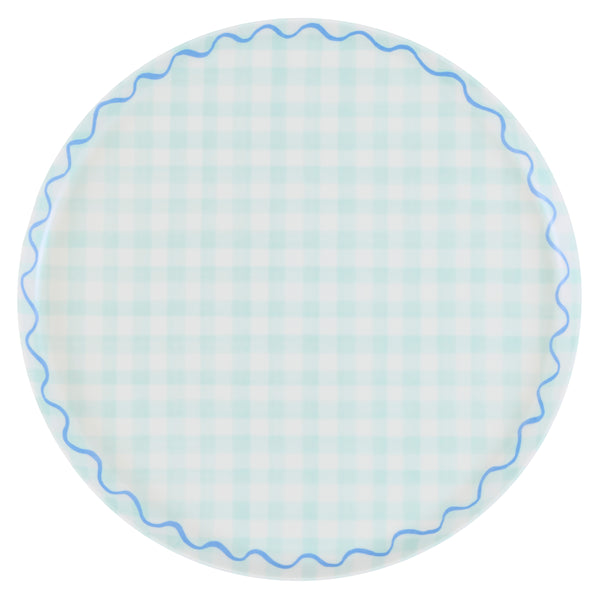Our large reusable plates have a pretty gingham print design in six cheerful colours, ideal for baby showers, picnics and birthdays. Image5