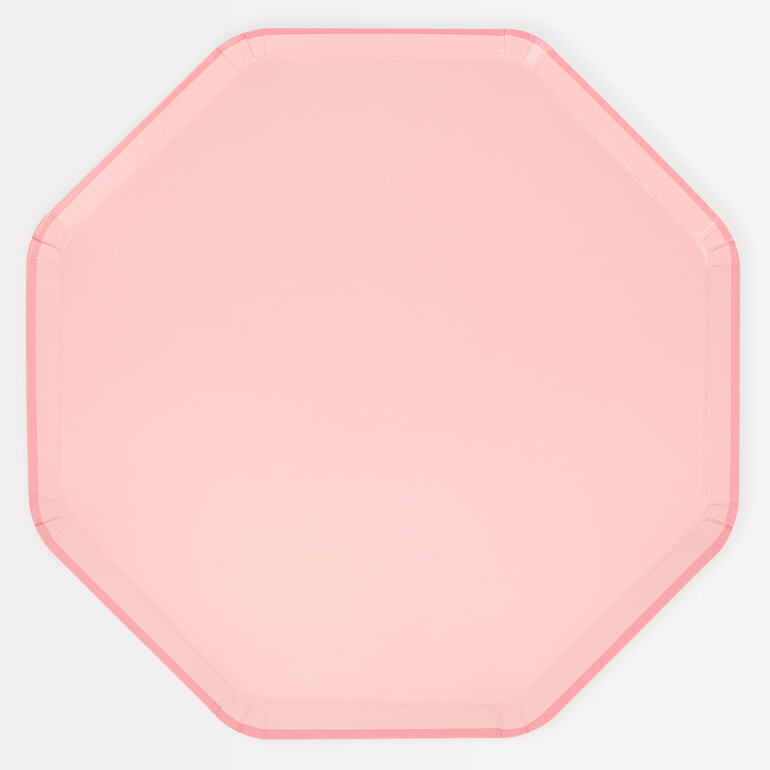 Create a pink themed party with our special party set including pink paper plates, napkins, cups and 2 pink garlands.  Image6