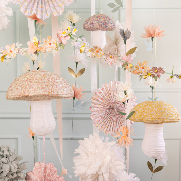 Meri Meri x Liberty Mushroom Lanterns (x 3)