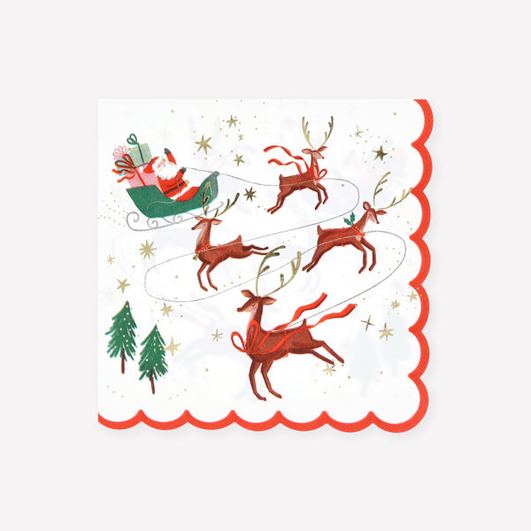 Our Christmas napkins are made from high quality 3-ply paper, and feature a fun and vibrant Santa design. Image1