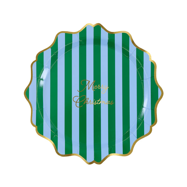 Our paper Christmas side plates feature bold stripes, a Merry Christmas message in shiny gold fold and wavy borders, striking and special. Image6