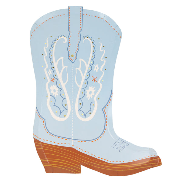 Our paper plates, in the shape of colourful cowboy boots, are perfect for a Western party. Image6