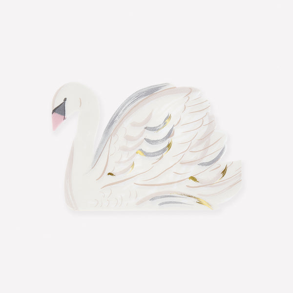 Our swan napkins are elegant disposable napkins perfect for any sophisticated celebration like a bridal shower or princess party. Image1