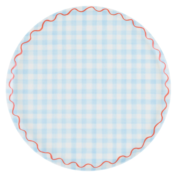 Our large reusable plates have a pretty gingham print design in six cheerful colours, ideal for baby showers, picnics and birthdays. Image9