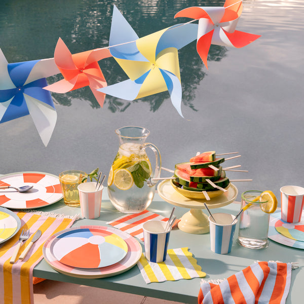 If you're throwing a beach party our beach ball paper plates, in a side plate size, are ideal to serve summery treats and snacks. Image2