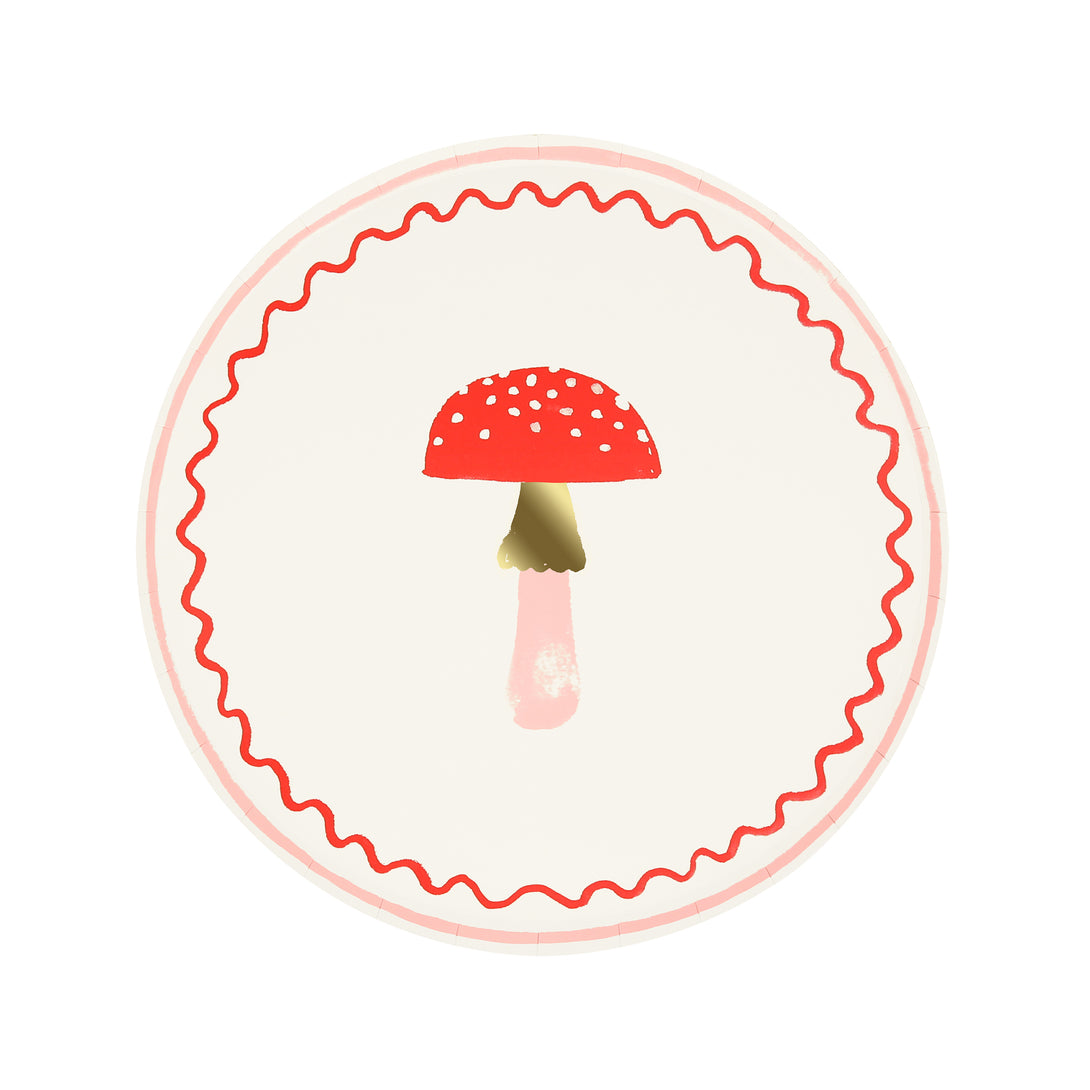 Our side plates, with a festive mushroom Christmas design, are ideal for small savoury and sweet treats.