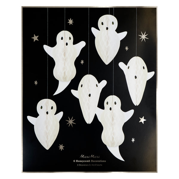 Add our honeycomb hanging ghost decorations to your Halloween party decor for a fabulous floaty 3D effect in the porch or windows. Image7