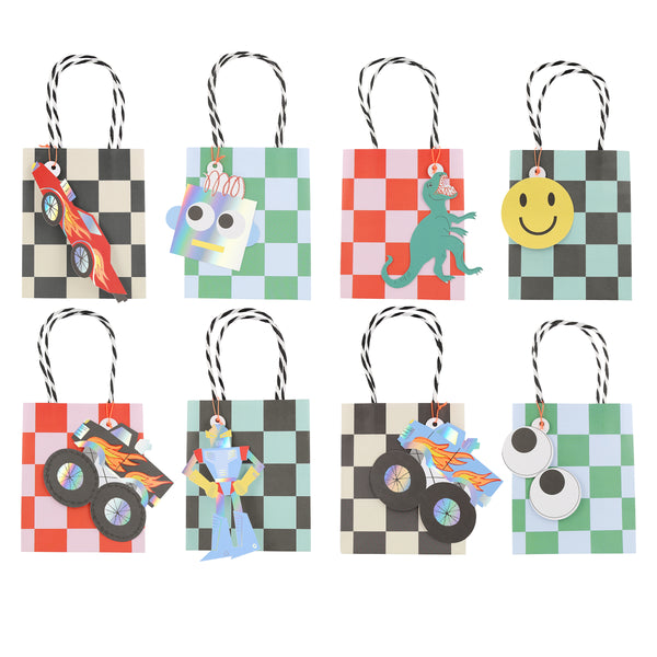 Our Toybox party set includes tableware, candles, party bags and a garland all with vibrant retro designs, ideal for fun birthday parties.  Image8
