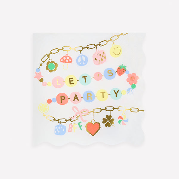 Our special party set feature colourful charm illustations with pops of gold foil, with tableware and party bags for eight and stylish decorations. Image5