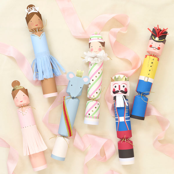 Our embellished Christmas crackers features characters from NYCB's rendition of The Nutcracker, containing a hat, joke and brooch. Image3