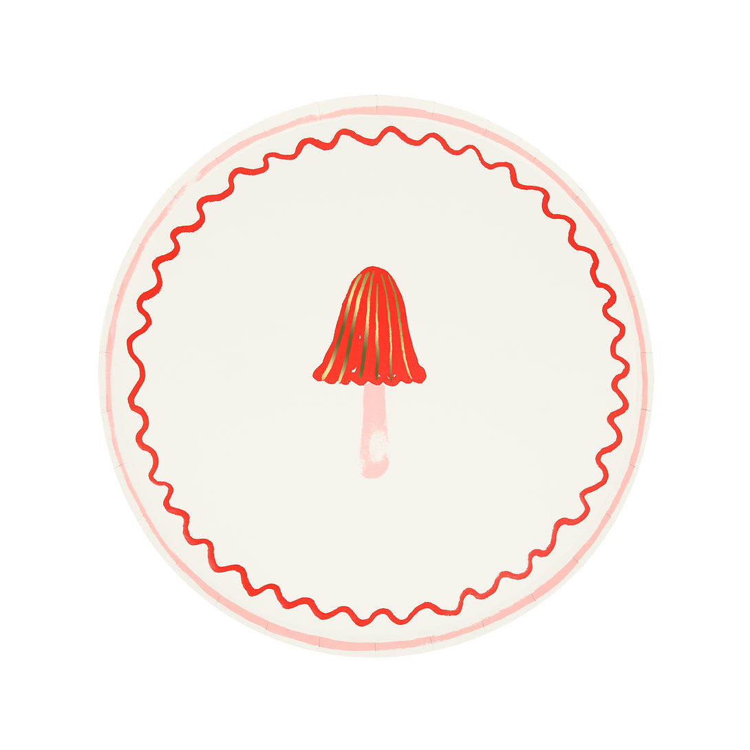 Our side plates, with a festive mushroom Christmas design, are ideal for small savoury and sweet treats.