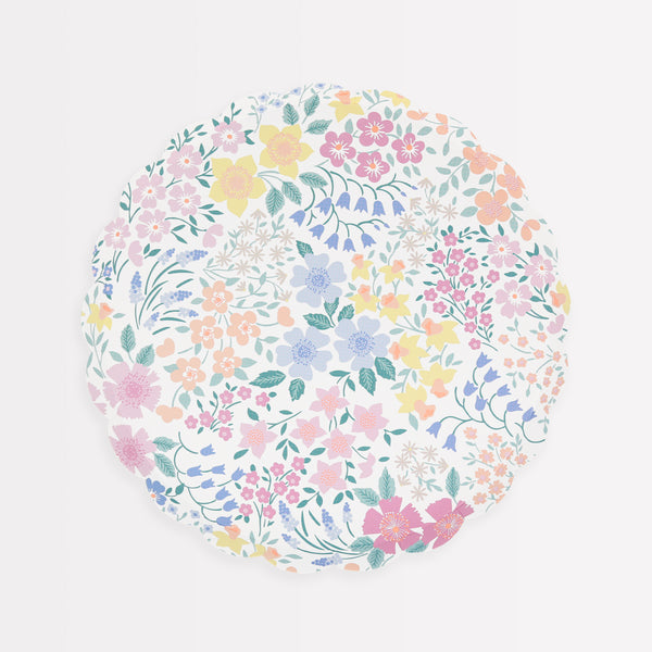 Our side plates are small paper plates with a pastel flower design, and will look so pretty on your party table.