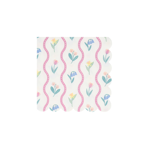 Our small napkins have floral designs in pretty pastels, perfect as garden party napkins. Image4