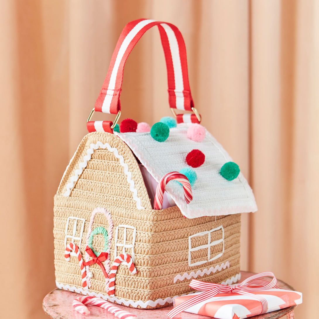 Our gingerbread woven paper bag makes the most amazing Christmas accessory.