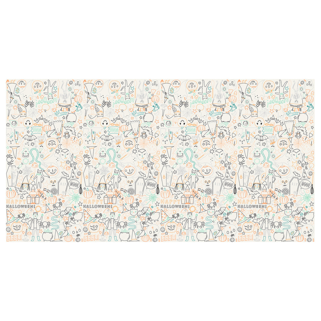 Our paper tablecloth, with colour in designs, is perfect for a kids' Halloween party. Image6