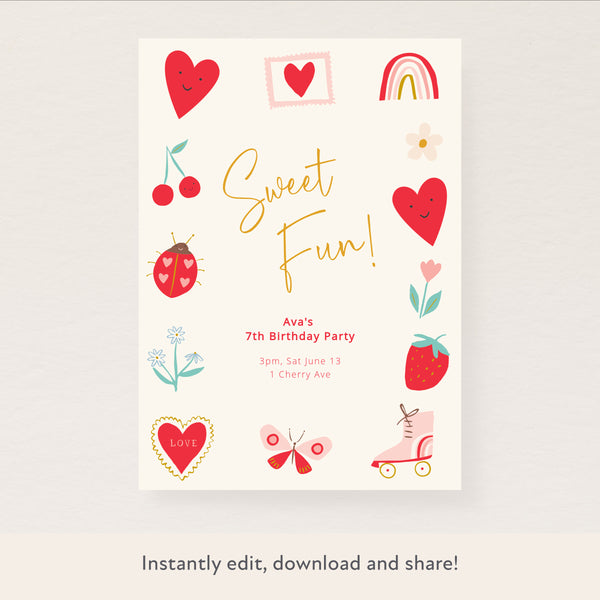 Kids Icon Download & Print Invitation Image1